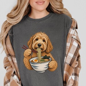 Goldendoodle Shirt, Golden Doodle Gift, Ramen Lover Tee, Japanese Food Shirt, Dog Mom Gift, Foodie Humor T-shirt, Ramen Noodles Japan image 5