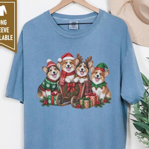 Corgi Christmas Shirt, Holiday Dog Shirt, Corgi Mom Gift, Festive Puppy Top, Dog Lover Gift Bild 5