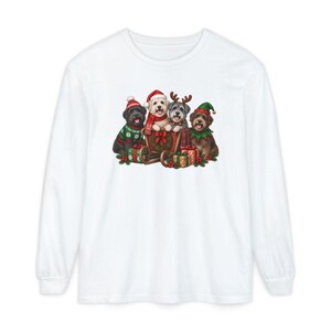 Schnoodle Christmas Shirt, Holiday Dog Lover Gift, Festive Puppy Sweatshirt, Christmas Dog Shirt image 14