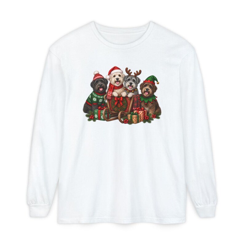 Schnoodle Christmas Shirt, Holiday Dog Lover Gift, Festive Puppy Sweatshirt, Christmas Dog Shirt image 14