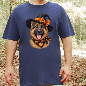 German Shepherd Halloween Shirt, Dog Mom Gift, Witch Dog Shirt, GSD Fall Tee, Spooky Dog Mom, Halloween Pet Lover image 9