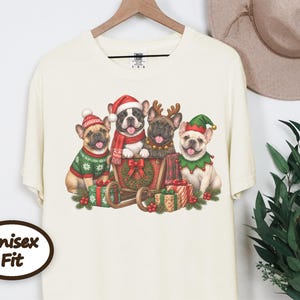 Frenchie Christmas Shirt, French Bulldog Christmas Shirt, Dog Christmas Shirt, Frenchie Mom Shirt, French Bulldog Gift, Dog Lover Shirt image 5