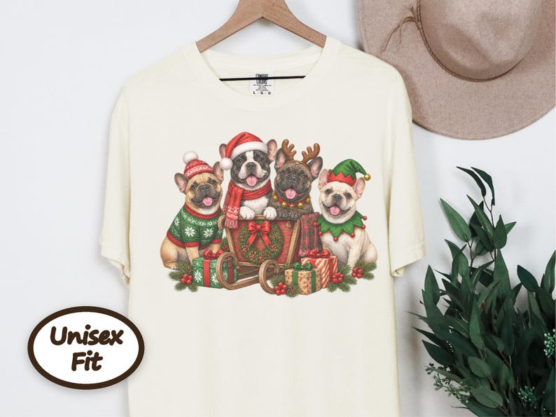 Frenchie Christmas Shirt, French Bulldog Christmas Shirt, Dog Christmas Shirt, Frenchie Mom Shirt, French Bulldog Gift, Dog Lover Shirt image 5