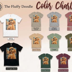 Quirky Caffeine Tee, Cockapoo Iced Coffee Cool Dog Shirt, Funny Pet Humor Gift for Dog Lovers, Summer Beach Vacation Tee image 7