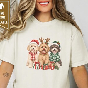 Christmas Maltipoo Shirt, Christmas Dog Lover Gift, Holiday Pet Crewneck, Festive Puppy Sweatshirt, Maltipoo Mom Tee image 9