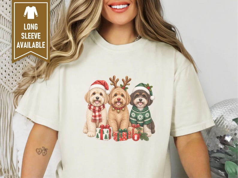 Christmas Maltipoo Shirt, Christmas Dog Lover Gift, Holiday Pet Crewneck, Festive Puppy Sweatshirt, Maltipoo Mom Tee image 9