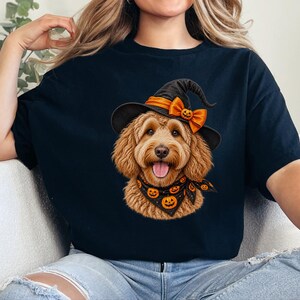 Labradoodle Halloween Shirt, Doodle Mom Gift, Spooky Dog Mom Shirt, Golden Doodle Halloween Tee image 3