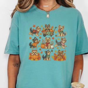Yorkie Mom Shirt, Fall Dog Lover Gift, Cute Yorkie Shirt, Autumn Dog Shirt, Yorkie Owner Gift image 4