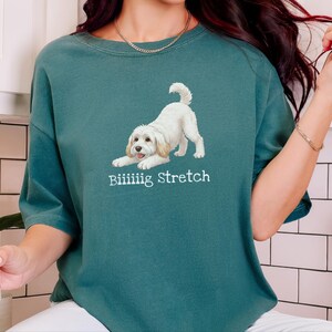 Comfort Colors Maltipoo Mom Shirt Biiiiig Stretch, Funny Dog Lover Gift, Playful Puppy Doodle Parent Tee, Cute White Maltese Poodle Animal image 9