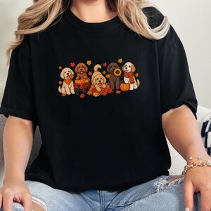 Cavapoo Shirt, Cavapoo Mom Gift, Fall Dog Shirt, Pumpkin Patch Dog Tee, Autumn Dog Lover Sweatshirt, Puppy Owner Gift image 6