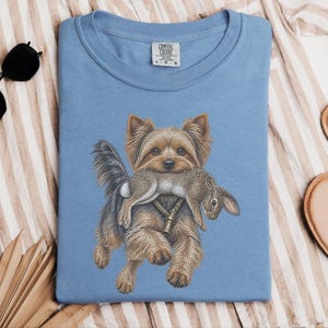 Yorkshire-Terrier-Shirt, Geschenk für Yorkshire-Terrier-Fans, Vintage-Hundemotiv, Jagdhund-Shirt, Arbeitshund-Shirt, Bootleg-Hunde-Shirt, Lustiges Yorkshire-Terrier-Geschenk Bild 7