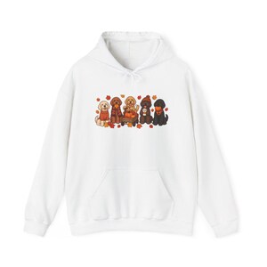 Camiseta de otoño para labradoodles, regalo para amantes de los perros en otoño, sudadera acogedora de la temporada de calabazas, camiseta para mamás de labradoodles imagen 12