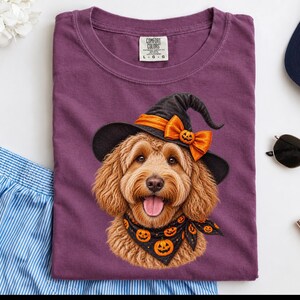 Labradoodle Halloween Shirt, Doodle Mom Gift, Spooky Dog Mom Shirt, Golden Doodle Halloween Tee image 4