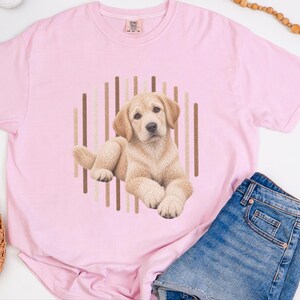 Yellow Lab Shirt, Labrador Retriever Gift, Cute Dog Lover Tee, Retriever Owner Present, Puppy Art Shirt image 1