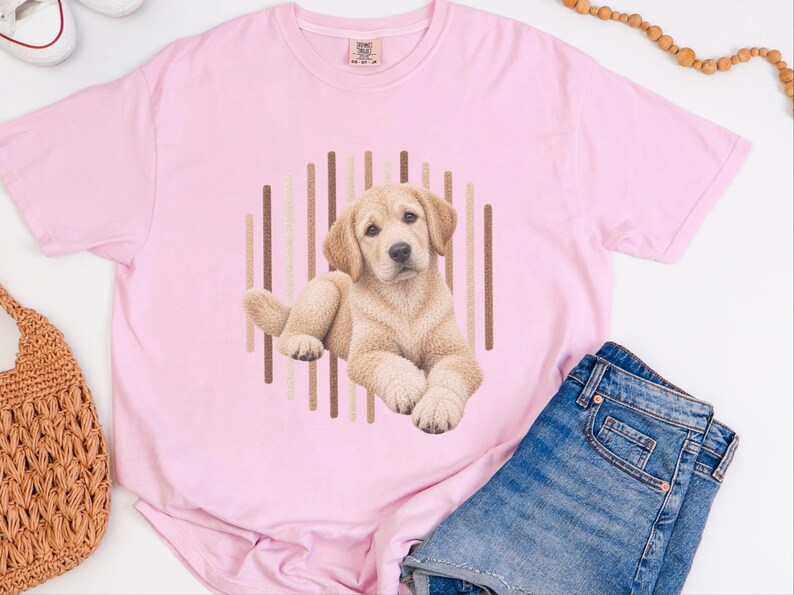 Yellow Lab Shirt, Labrador Retriever Gift, Cute Dog Lover Tee, Retriever Owner Present, Puppy Art Shirt image 1