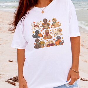 Labradoodle Mom Shirt, Autumn Dog Shirt, Fall Labradoodle Gift, Labradoodle Lover Tee, Cozy Season Shirt image 2