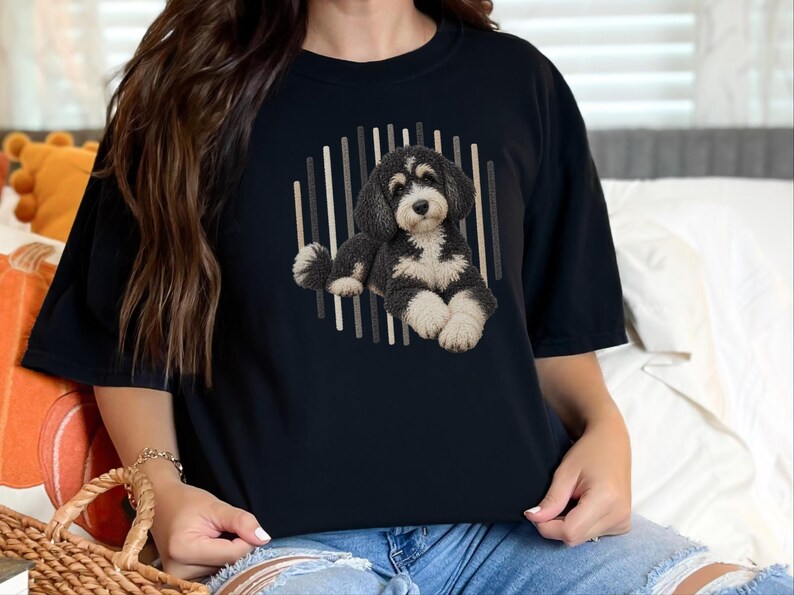 Bernedoodle Shirt, Bernedoodle Mom Gift, Tricolor Bernedoodle Tee, Doodle Dog Lover Gift, Bernedoodle Owner Shirt image 2