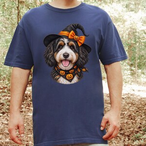 Bernedoodle Dog Halloween Shirt, Bernedoodle Mom Gift, Witch Dog Shirt, Spooky Dog Mom, Halloween Dog Lover Gift image 4