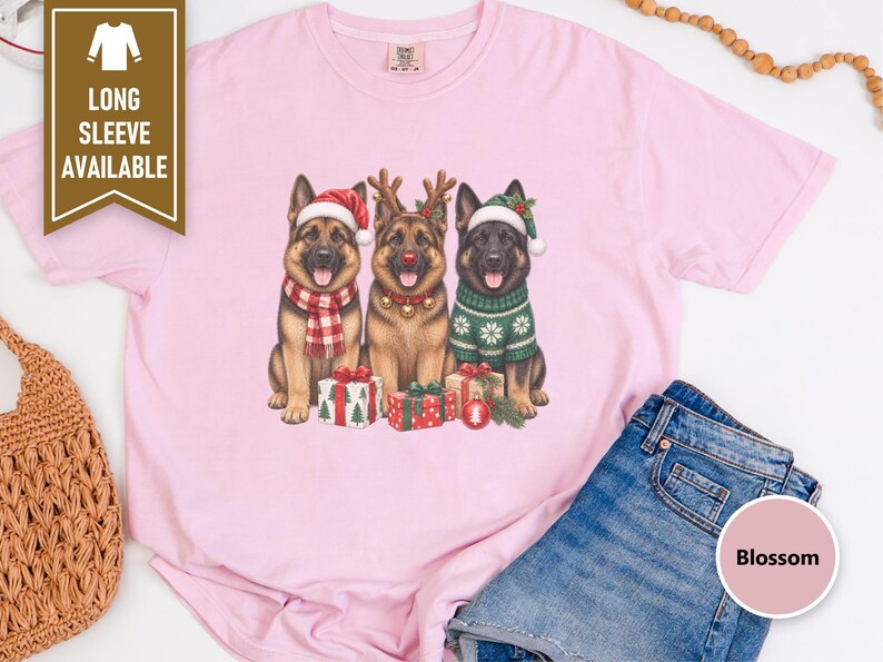 German Shepherd Christmas Sweatshirt, Festive Dog Mom Gift, Holiday Puppy Crewneck, Christmas Dog Shirt, GSD Lover Present image 10