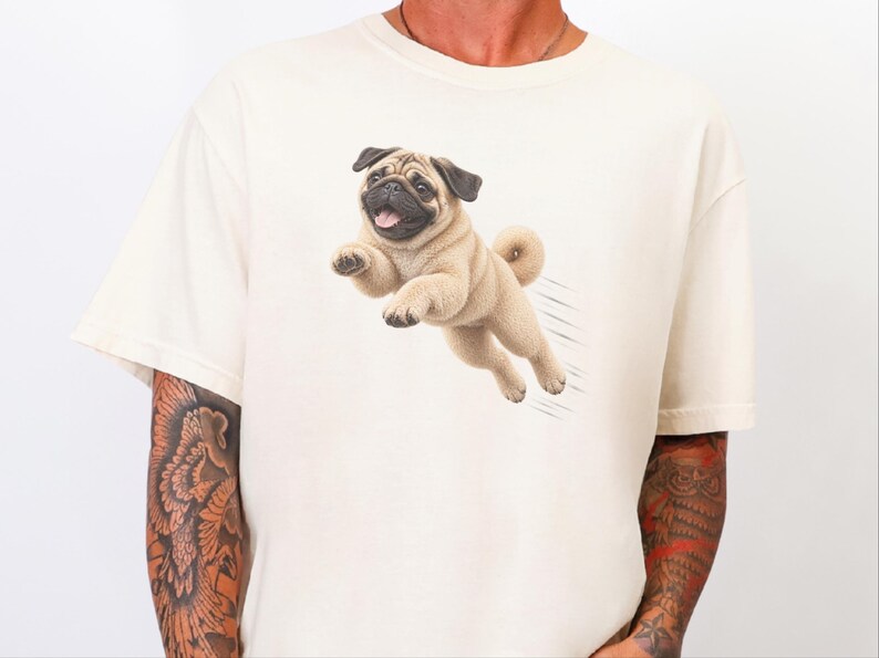 Mops-Shirt, Geschenk für Mops-Liebhaber, Lustiges Mops-T-Shirt, Mops-Mama-Shirt, Geschenk für Mops-Papa, Welpen-Shirt, Niedliches Hunde-T-Shirt mit Grafik Bild 8