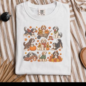 Aussiedoodle Fall Activities Shirt, Doodle Lover Gift, Autumn Puppy Tee, Golden Doodle Mom Sweatshirt, Cozy Fall Dog Lover Clothing image 8