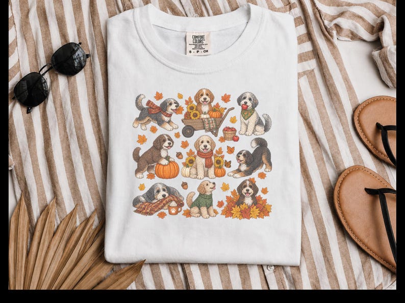 Aussiedoodle Fall Activities Shirt, Doodle Lover Gift, Autumn Puppy Tee, Golden Doodle Mom Sweatshirt, Cozy Fall Dog Lover Clothing image 8