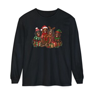 Christmas Dachshund Shirt, Wiener Dog Christmas Gift, Dachshund Dad Shirt, Sausage Dog Christmas Tee, Doxie Mom Sweatshirt image 13