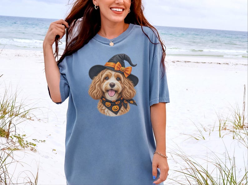 Halloween Cavapoo Shirt, Cavapoo Mom Gift, Halloween Dog Mom, Spooky Dog Tee, Doodle Mom Gift, Cavapoo Owner Gift image 9