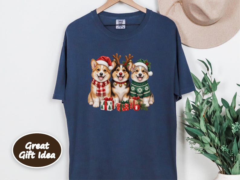 Corgi Christmas Shirt, Christmas Corgi Gift, Holiday Dog Lover Tee, Corgi Mom Shirt, Festive Puppy Sweatshirt, Corgi Dad Gift image 5