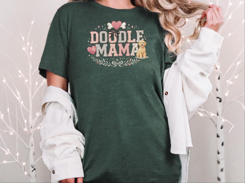 Doodle Mama Gift, Goldendoodle Dog Mom Shirt, Pet Lover Tee, Labradoodle Mama Sweatshirt, Funny Dog Owner Present for Her, Goldendoodle Mom image 2