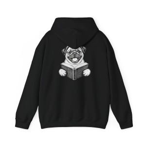 Pug Shirt, Reading Pug Dog Lover Gift, Pug Mom Shirt, Bookish Dog Tee, Librarian Shirt image 11