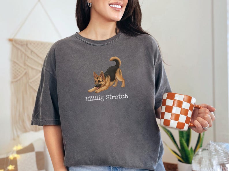 Comfort Colors GSD Sweatshirt Biiiiig Stretch, German Shepherd Dog Lover Gift, Pet Owner Shirt, Alsatian Puppy Tee, German Shepherd Tee image 8