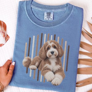 Cockapoo T Shirt, Cockapoo Dog Lover Gift, Brown Poodle Mix Tee, Dog Owner Shirt, Puppy Art Shirt image 4