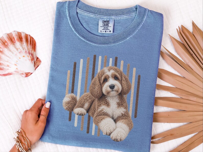 Cockapoo T Shirt, Cockapoo Dog Lover Gift, Brown Poodle Mix Tee, Dog Owner Shirt, Puppy Art Shirt image 4