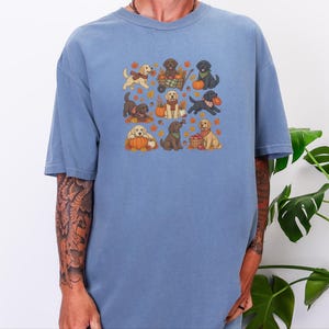 Camiseta de Labrador de otoño, regalo para amantes de los perros de otoño, linda camiseta para mamás de Labrador, suéter de cachorro para Acción de Gracias, ropa acogedora para dueños de mascotas de cosecha. imagen 4