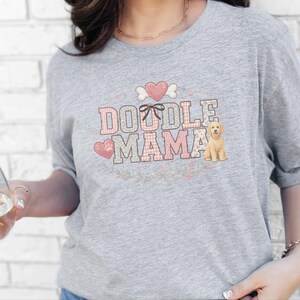 Doodle Mama Gift, Goldendoodle Dog Mom Shirt, Pet Lover Tee, Labradoodle Mama Sweatshirt, Funny Dog Owner Present for Her, Goldendoodle Mom image 3