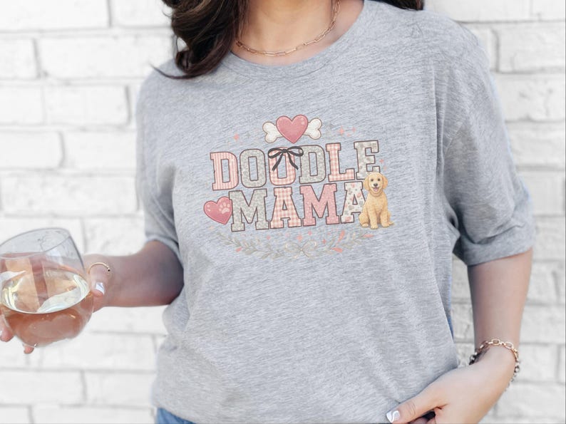 Doodle Mama Gift, Goldendoodle Dog Mom Shirt, Pet Lover Tee, Labradoodle Mama Sweatshirt, Funny Dog Owner Present for Her, Goldendoodle Mom image 3