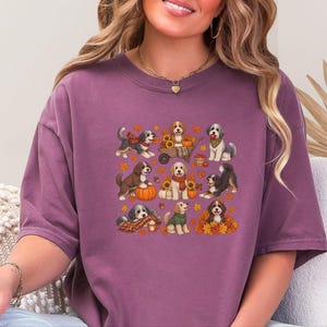 Aussiedoodle Fall Activities Shirt, Doodle Lover Gift, Autumn Puppy Tee, Golden Doodle Mom Sweatshirt, Cozy Fall Dog Lover Clothing image 6