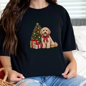Maltipoo Christmas Shirt, Christmas Dog Lover Gift, Holiday Dog Tee, Doodle Dog Christmas Top, Festive Pet Shirt image 2