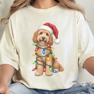 Christmas Cockapoo Shirt, Cockapoo Christmas Gift, Santa Paws Christmas, Holiday Dog Shirt, Cockapoo Dog Lover Gift image 4