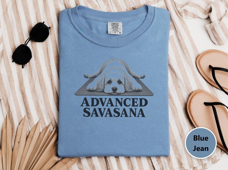 Maltipoo Shirt, Maltipoo Lover Gift, Advanced Savasana Yoga Shirt, Yoga Dog Tee, Cute Dog Shirt, Puppy Yoga Gift, Funny Yoga Tee image 1