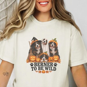 Bernese Dog Shirt, Berner Mom Gift, Halloween Dog Tee, Witch Dog Shirt, Spooky Season Shirt, Mountain Dog Gift image 5