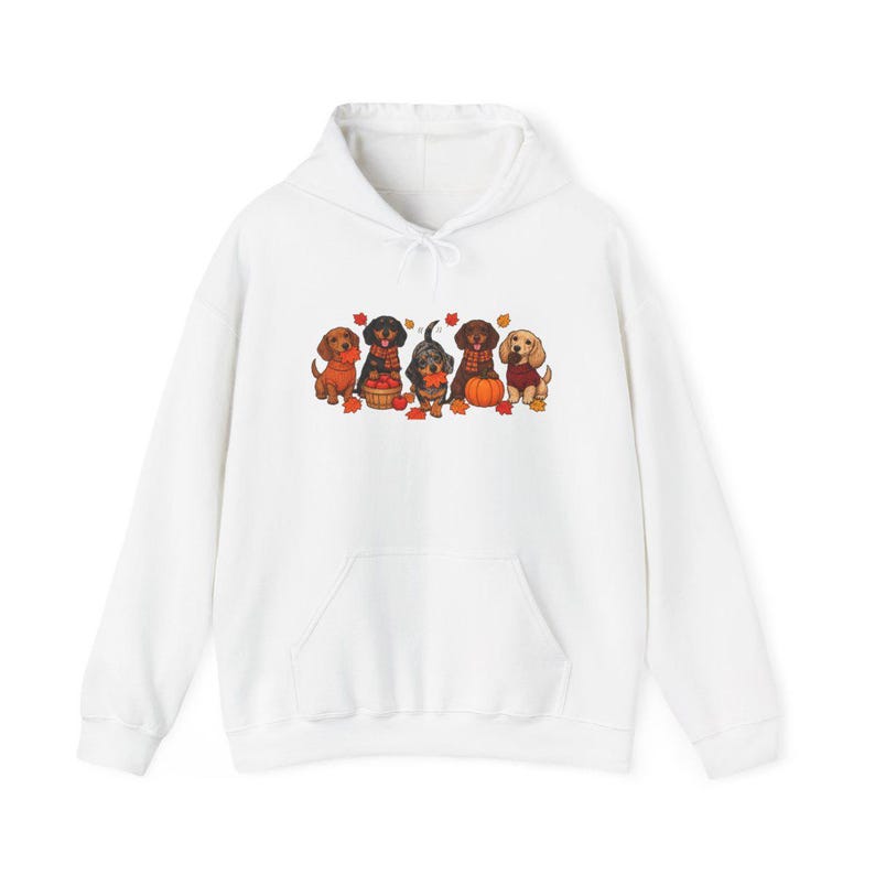 Dachshund Fall Shirt, Autumn Dog Lover Gift, Wiener Dog Sweater, Cute Fall Doxie Tee, Sausage Dog Fall Shirt imagen 12