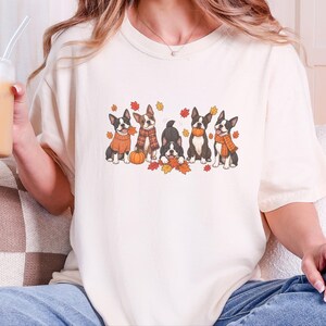 Boston Terrier Fall Shirt, Dog Lover Gift, Cozy Autumn Tee, Cute Puppy Shirt, Boston Terrier Owner Gift, Fall Dog Sweatshirt image 6