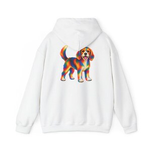 Camiseta de Beagle, Regalo colorido para amantes de los perros, Camiseta de cachorro arcoíris, Regalo para mamás de Beagle, Camiseta gráfica para dueños de perros imagen 12