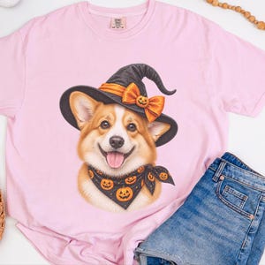 Corgi Halloween Tee, Dog Mom Fall Gift, Spooky Corgi Shirt, Halloween Dog Lover, Corgi Dad Present image 8