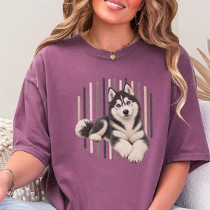 Camiseta de perro husky, regalo para mamá de husky siberiano, camiseta para amantes de los huskies, regalo para dueños de perros imagen 10
