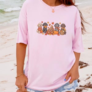 Schnoodle Fall Shirt, Dog Lover Gift, Autumn Harvest Tee, Doodle Dog Sweatshirt, Pumpkin Patch Crewneck, Fall Puppy Apparel image 9