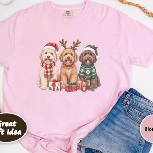 Christmas Goldendoodle Shirt, Goldendoodle Mom Gift, Festive Dog Sweatshirt, Doodle Christmas Tee, Holiday Pet Lover Gift image 7