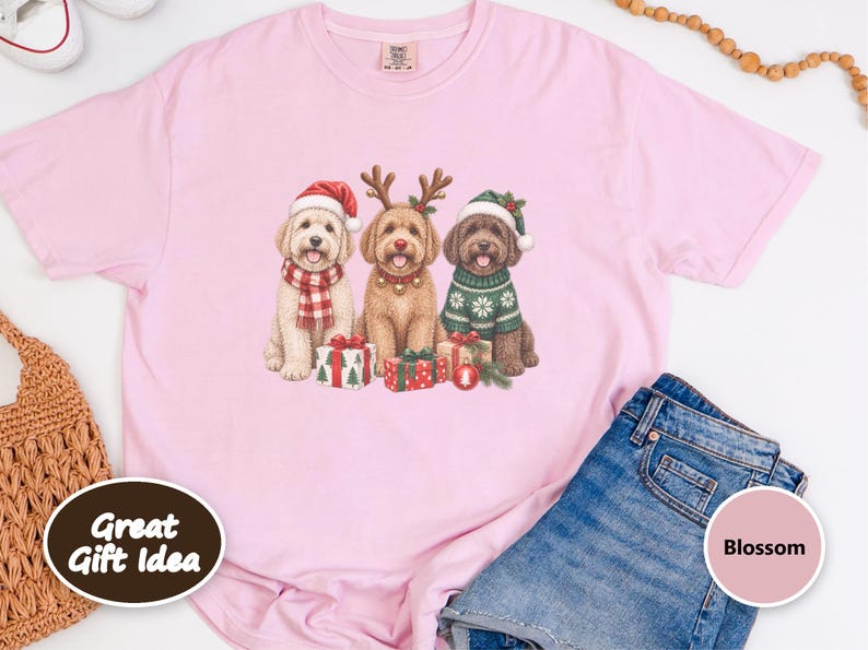 Christmas Goldendoodle Shirt, Goldendoodle Mom Gift, Festive Dog Sweatshirt, Doodle Christmas Tee, Holiday Pet Lover Gift image 7